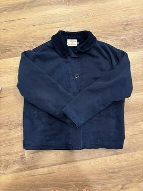 Older brother chore jacket indigo with sherpa lining